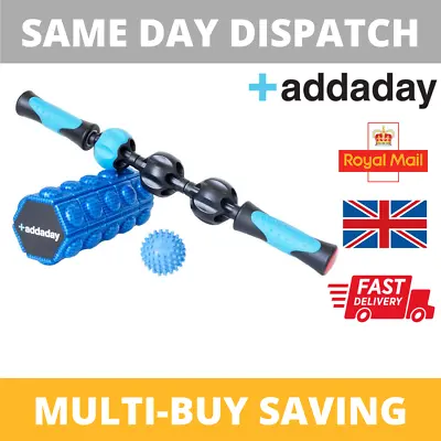 $52.29 • Buy Addaday Full Body Kit Set Hexi Foam Roller + Trigger Point Massage Stick + Ball