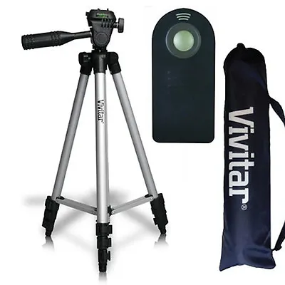 $38.06 • Buy  50  Pro Vivitar Tripod + Remote For Canon Eos Rebel Nikon Dslr Sony Alpha Dslr