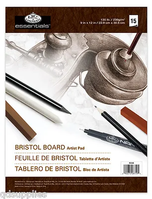 A4 BRISTOL BOARD ARTIST PAD 15 SMOOTH SHEETS 135lb/230gsm Royal Langnickel RD348 • $11.64