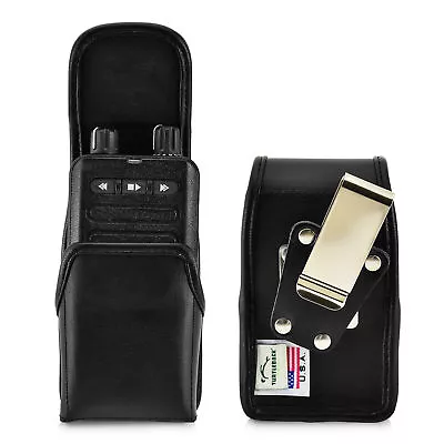 Minitor VI (6) Voice Pager Fire Radio Leather Pouch Holster Metal Belt Clip • $51.99