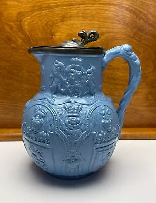 Antique Staffordshire C.1863 WILLIAM BROWNFIELD Relief Molded Jug Pitcher ALBION • $64.95