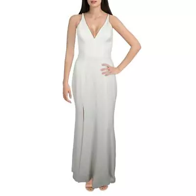 Xscape Womens Ivory Crepe V-Neck Formal Evening Dress Gown 0 BHFO 9665 • $11.99