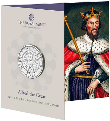 2021  Alfred The Great £5 Coin In Royal Mint Packaging • £22