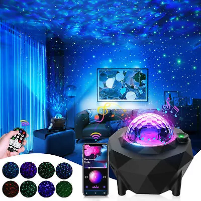 Galaxy Star Projector Light LED Ceiling Starry Night Wave Ocean Space Music Lamp • $19.99
