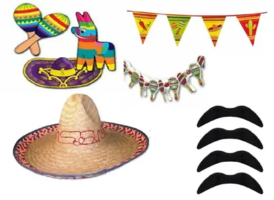 Birthday Party Mexican Sombrero New Years Eve Decorations Balloons Party Box • £19.99