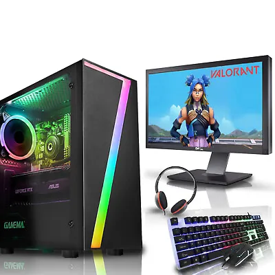 Desktop Computer Core I5 Gaming PC Bundle 16GB RAM 1TB+120GB SSD GTX 1650 Win10 • £424.99