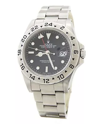 Rolex Explorer II Date 16570 Mens Stainless Steel Watch With Black Dial 40mm • $14114.61