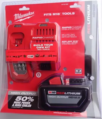 NEW Milwaukee 48-59-1200 STARTER KIT 48-11-1812 12.0 AH Battery Rapid Charger • $224.97