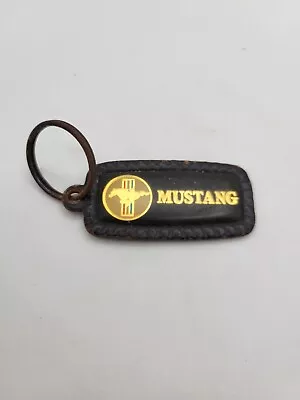 Vintage Ford Mustang Genuine Leather Keychain 1960s Made In USA Rare • $26.10