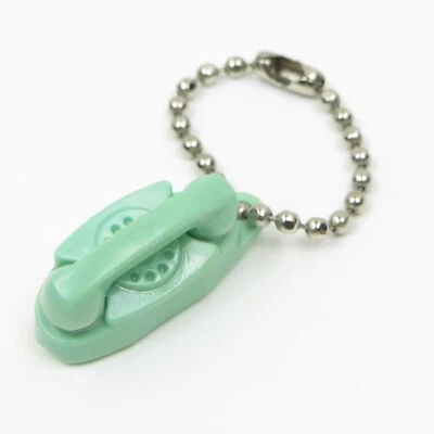 $5 • Buy VINTAGE 1960's MINIATURE PRINCESS TELEPHONE KEYCHAIN - GREEN - BARBIE SIZE