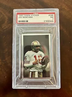 1990 Panini Sticker JOE MONTANA AMERICAN FOOTBALL  #396  PSA 7 Rare  • $16.50