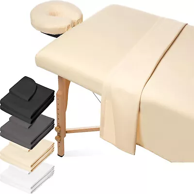 3-Piece Microfiber Massage Table Sheet Set Premium Facial Fitted Bed Cover • $18.99