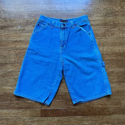 VTG Exceed Jeans Shorts Boys 26x11 Denim Carpenter Ripstop Skater Teens 90s Y2K • $10.95