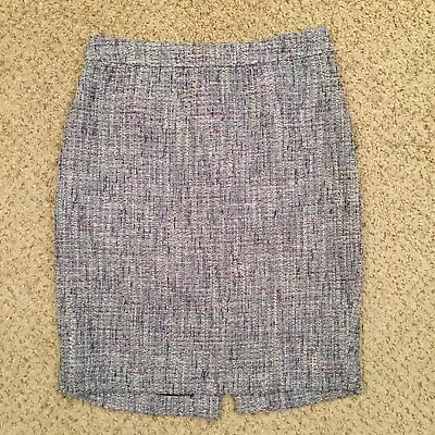 J. Crew Skirt Size 2 Knee Length Purple Pencil Woven Lined  • $16.70