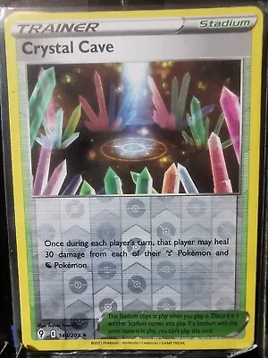 Pokemon Crystal Cave E 144/203 Reverse Holo Trainer Card SealedinSleeve Monst54 • $3