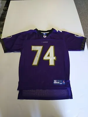 Michael Oher Baltimore Ravens Home Purple NFL Reebok Jersey Youth L Blind Side • $15