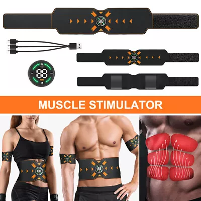 EMS Abdominal ABS Muscle Stimulater Training Toner Fitness Workout Belt 10 Modes • $23.74