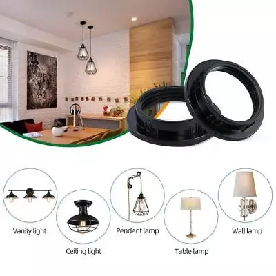 Black Or White Light Shade Collar Adaptor E14 / Lamp Bulb H NICE • £1.27