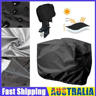 $22.66 • Buy Full Outboard Boat Motor Engine Cover Dust Rain Protection 210D  Motor Cover AU