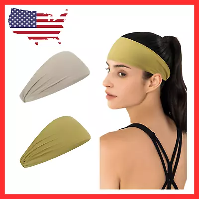 Sports Headbands For Unisex Adult (2 Pcs) -Sweatbands- For Yoga Football New • $9.99