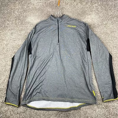 Nike Dri-Fit Livestrong Athletic Shirt Men's Size XXL Gray Long Sleeve 1/4 Zip • $29.99