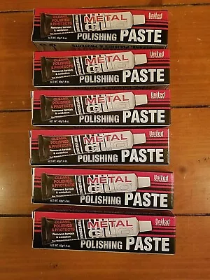 METAL GLO POLISHING PASTE / METAL POLISH -UNITED CUTLERY - 6 X 1.4 Oz TUBES- NIB • $43.99