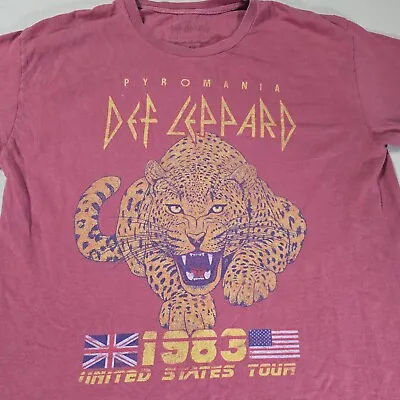 Vintage Style 1983 Def Leppard Tour Shirt Size M Distress Fade 80s Concert  • $16.95