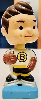 Vintage - Rare Blue Base 1960s Boston Bruins MINI Bobblehead Ceramic Exellent • $800