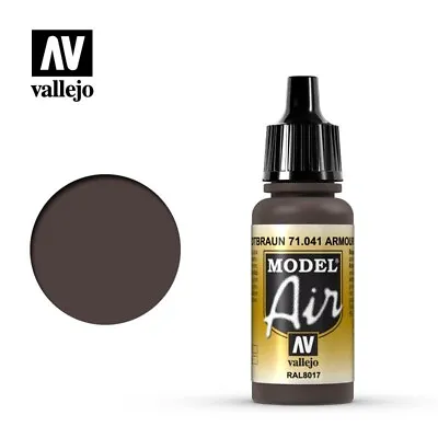 Vallejo Model Air: Armour Brown - Acrylic Paint Bottle 17ml VAL71.041 • £2.65