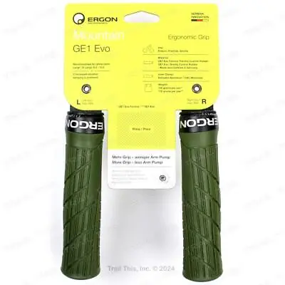 Ergon GE1 Evo Large Lock-On Handlebar Bike Grips MTB Enduro Bike - Deep Moss • $22.30