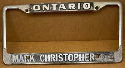 RARE 1980s CHEVROLET MARK CHRISTOPHER ( ONTARIO CA.) DEALER-LICENSE PLATE FRAME- • $44.88