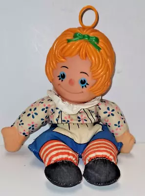 Vintage Flop Tot Doll 7 Inch Vinyl Face Bean Body By Fun World Orange Vinyl Hair • $4.99