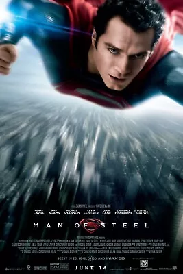 2013 Man Of Steel Movie Poster 11X17 Superman Clark Kent Henry Cavill Lois 🍿 • $12.93