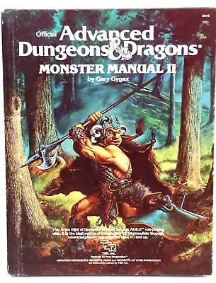 AD&D Monster Manual II 2016 Advanced Dungeons & Dragons TSR 1st Edition 1983 • $44.95