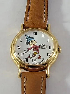 Disney Lorus Scorcerer Mickey Wrist Watch Fantasia Spinning Water Bucket • $47.99