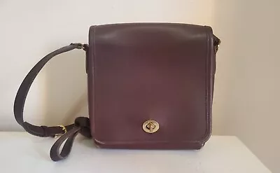 Vintage Coach Leather Legacy Companion Flap 9076 Crossbody Handbag Dark Brown • $90