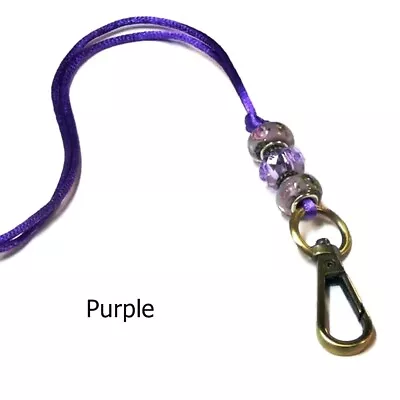 Lanyard Cord Necklace Keys Security Id Badge Holder Colorful Lampwork Beads • £13.72