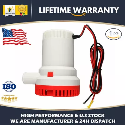 2000GPH 12V Electric Bilge Pump For Boat Marine Submersible Sump Water Transfer • $37.69