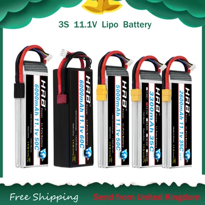 £45.99 • Buy HRB 3S 11.1V Lipo Battery 2600-5000 6000mAh For RC Car Truck Helicopter Airplane
