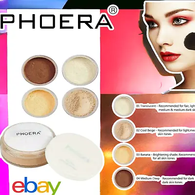 PHOERA® No Filter Setting Loose Powder Bare Face Translucent Foundation Makeup • £4.45