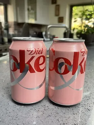 Tickled Pink Limited Edition Diet Coca Cola Can Unopened X 2 • £8