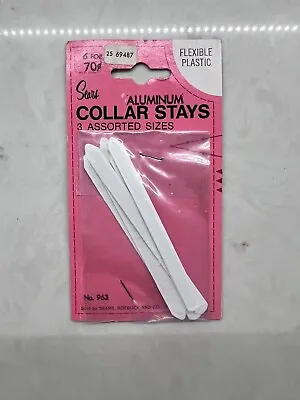 Vintage Collar Stays 4” Disco Era 1970s Sears Made In USA • $7