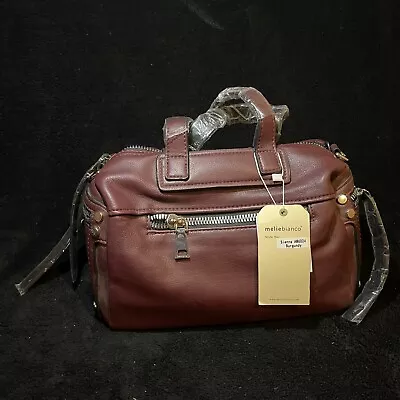 Melie Bianco Sienna Vegan Leather Bowling Bag Saddle Brown • $35.99