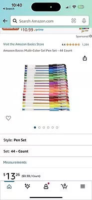 Multi-Color Gel Pen Set - 44 Count • $15