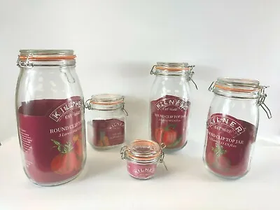 £9.99 • Buy Kilner Clip Top Round Preserving Jars For Airtight Food Storage, Pickles & Jam