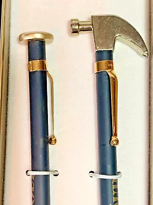 Vintage Bradley Fine Writing Instruments Hammer & Nail Pen Set W/ Box Refillable • $22