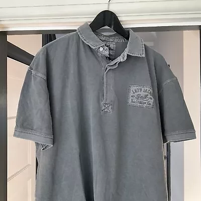 Lazy Jacks Men’s Polo Shirt  Size XL Washed Grey Preowned • £15.99