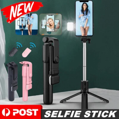 $14.24 • Buy Bluetooth Selfie Stick Tripod Wireless Rotating Remote For IPhone Mobile Phone