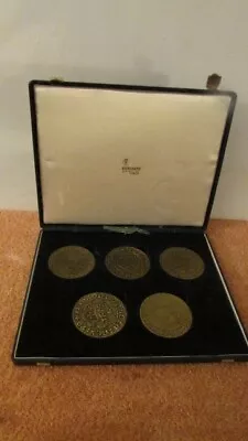 Vintage Portuguese Bronze  Medals By Gravarte Of Lisboa 5 Medal Set • $114.65