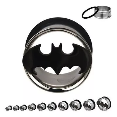 Batman Plugs/Gauges/Tunnels Single Flare With O-Ring  2-Piece (A/3/A5) • $4.99